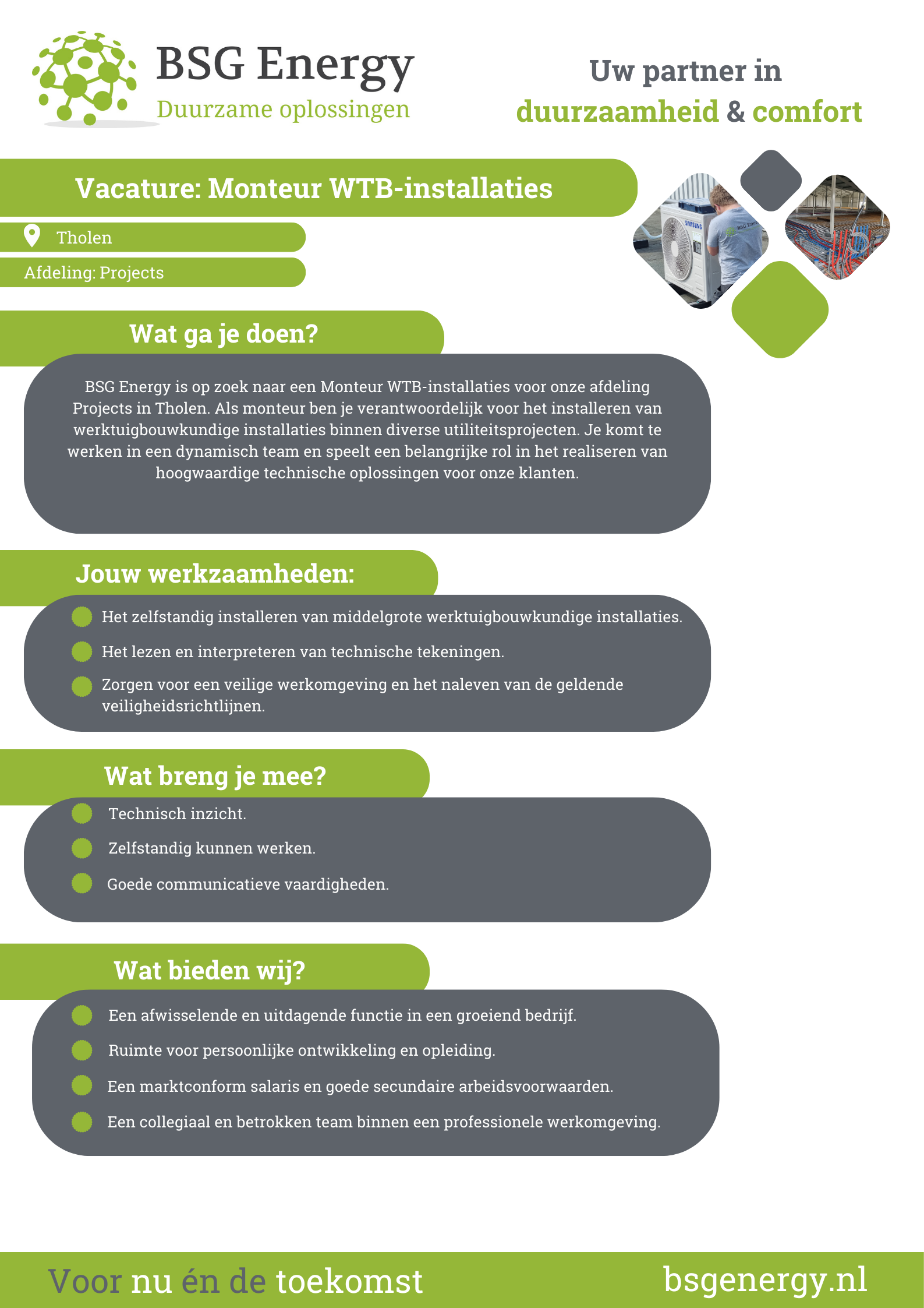 Vacature monteur WTB-installaties
